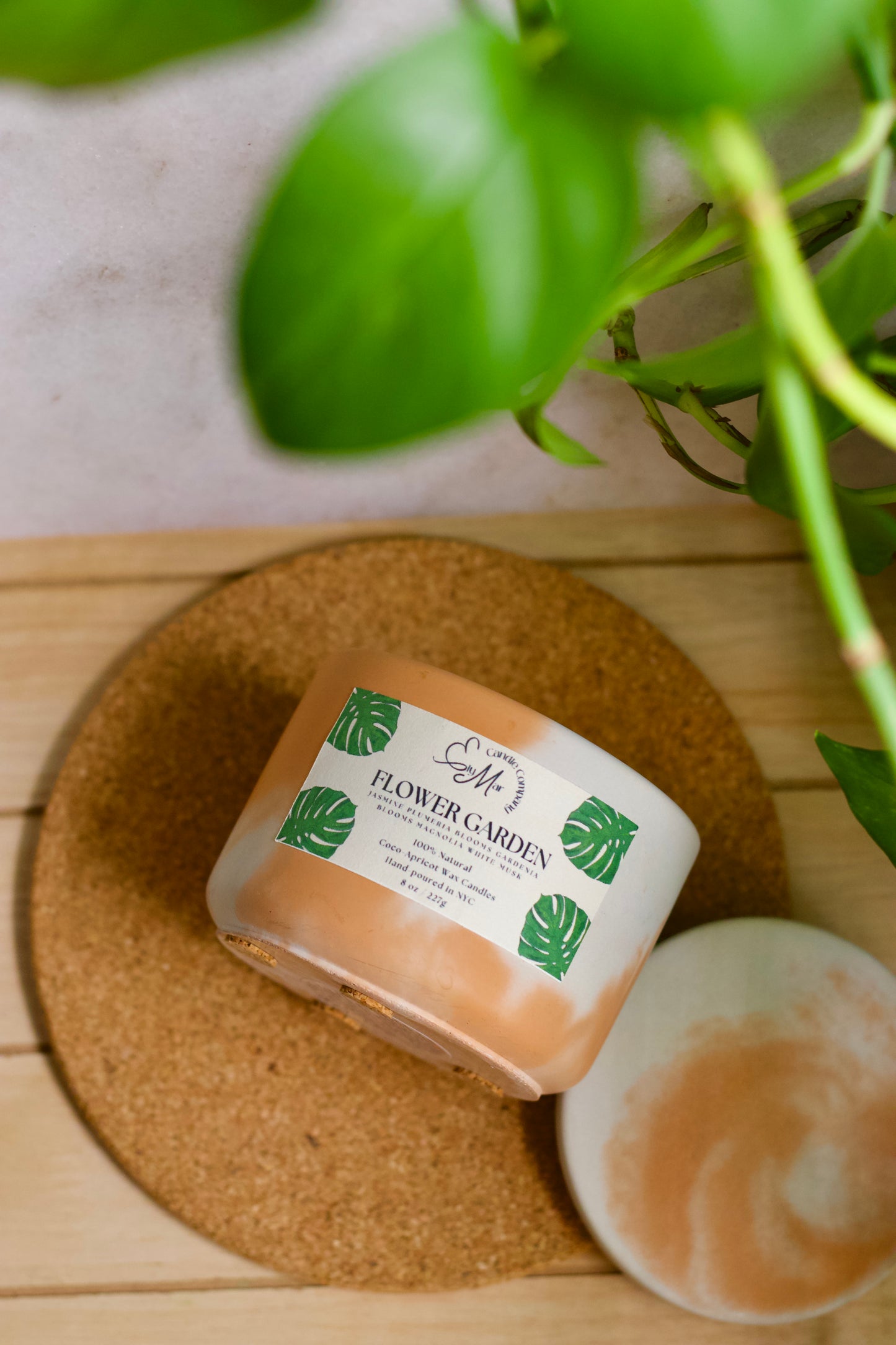 Flower Garden Cement Candle