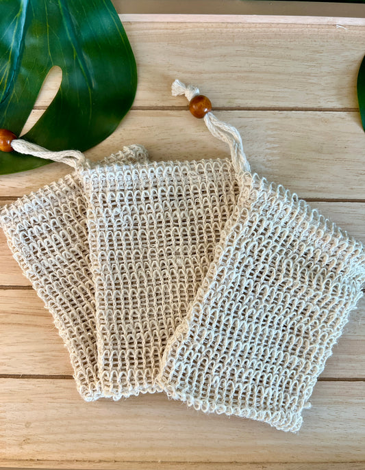 Natural soap exfoliating bags