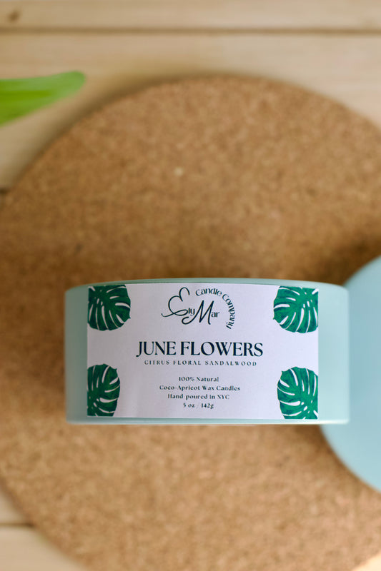 June Flowers Candle Tin