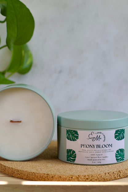 Peony Bloom Candle Tin